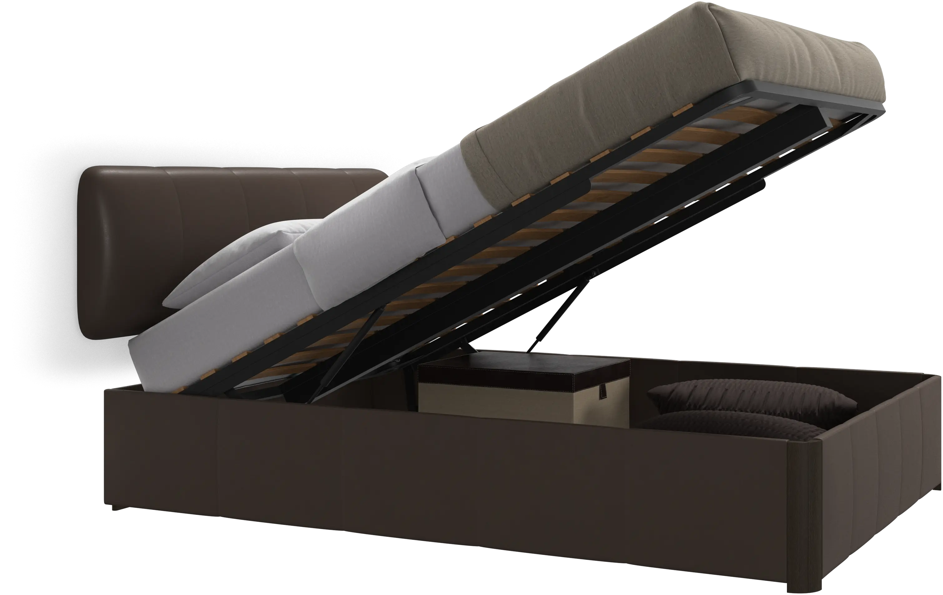 収納付きデザイナーベッド | コレクションはこちら - レザー | ボー